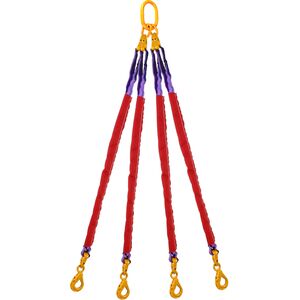 Round slings assemblies 4-legs