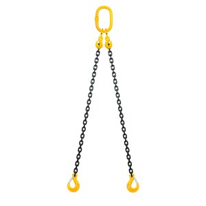 Chain sling 2-legs with latch hooks and grab hooks, grade 80 