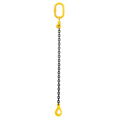 Chain sling 1-leg with safety hook and grab hook, grade 80 