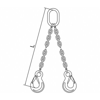 2-leg chain sling with latch hooks blueprint