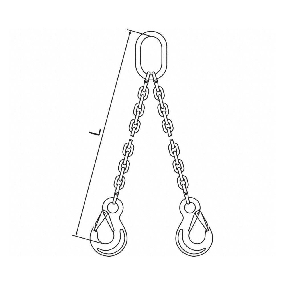 2-leg chain sling with latch hooks blueprint