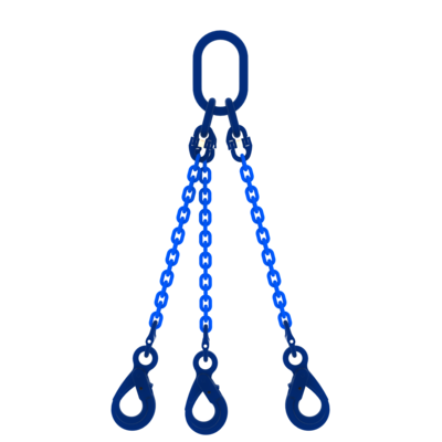 Chain sling 3-legs with safety hooks, grade 100 