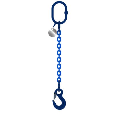 Chain sling 1-leg with latch hook, grade 100