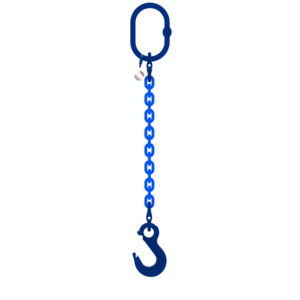 Chain sling 1-leg with latch hook, grade 100 