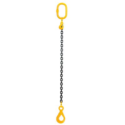 Chain sling 1-leg with safety hook and grab hook, grade 80 