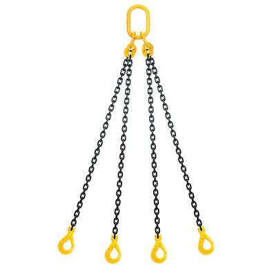 Chain sling 4-legs with safety hooks, grade 80 