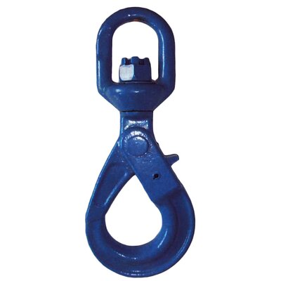 Eye self-locking hook with swivel, grade 100