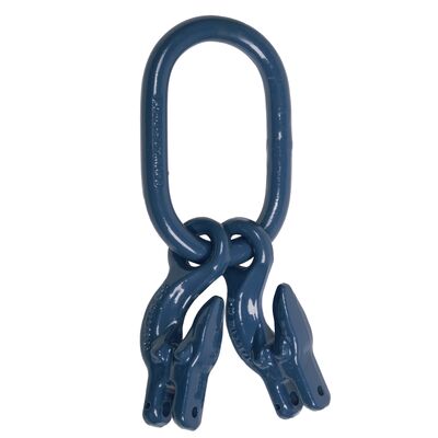 Master link assemblies with grab hooks for 1- and 2-leg chain slings