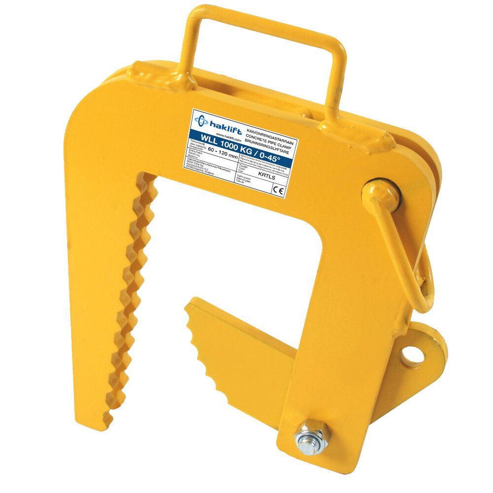 Concrete pipe clamp jaws