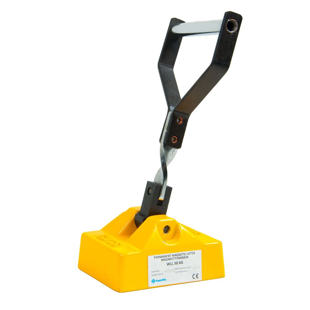 Magnetic lifting clamp, hand operated | Haklift