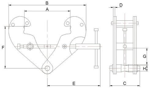 Beam clamps with RFID measurement