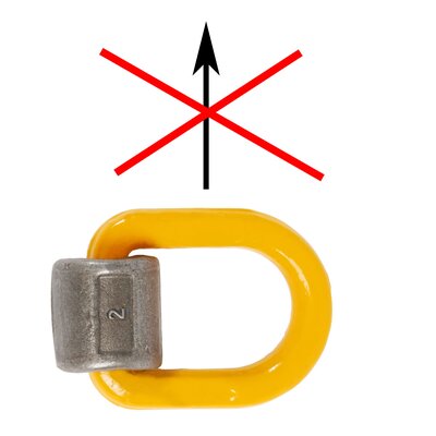 Weld-on lifting point with spring eye NS8H1 forbidden direction