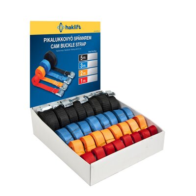 Cam buckle straps assortment