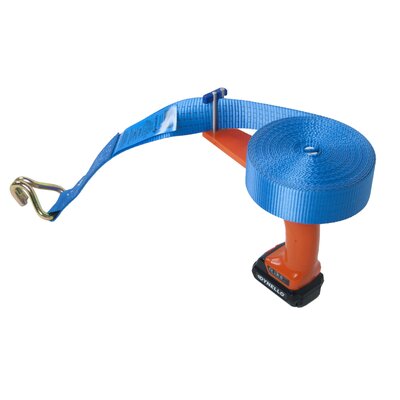 Battery operated roller for webbing