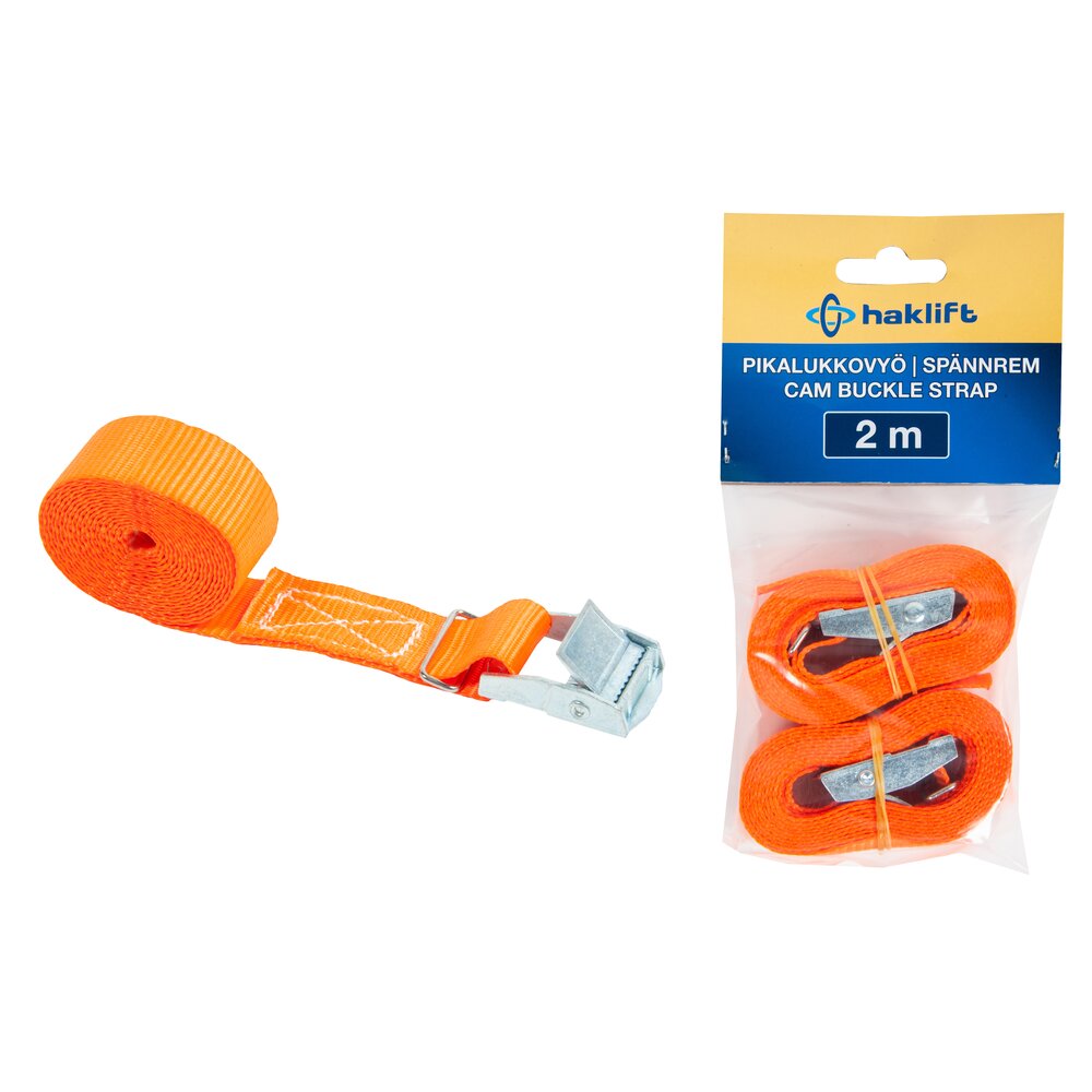 Retail packed cam buckle straps
