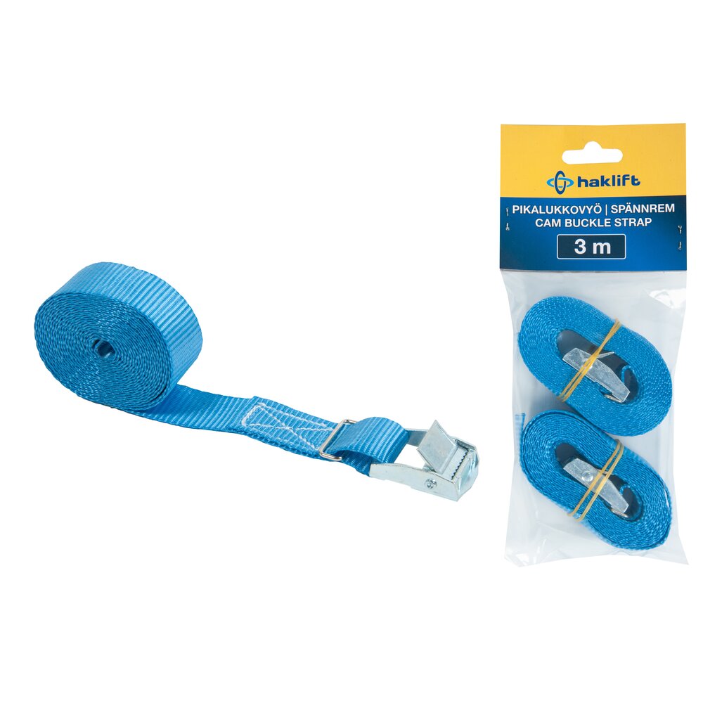 Retail packed cam buckle straps