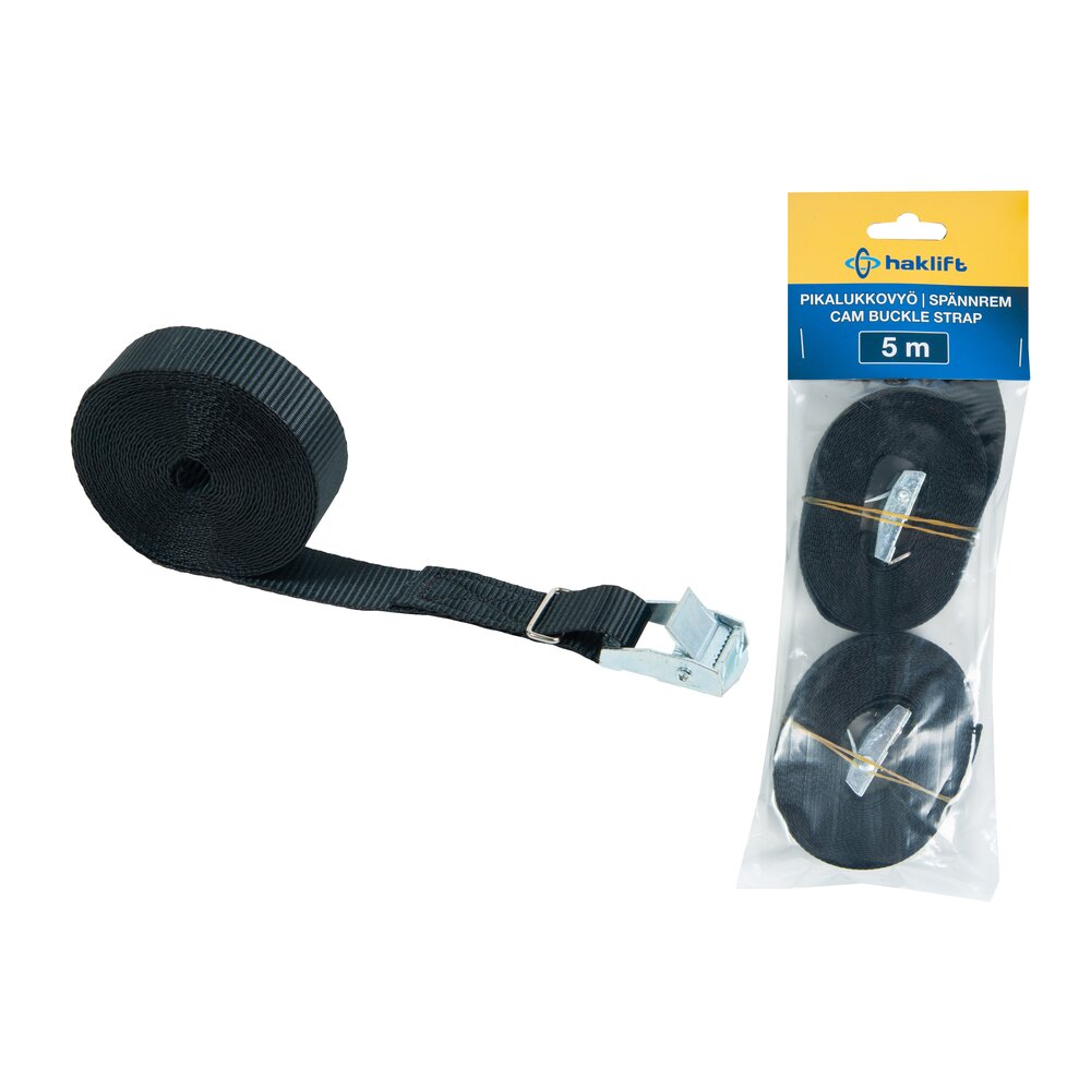 Retail packed cam buckle straps