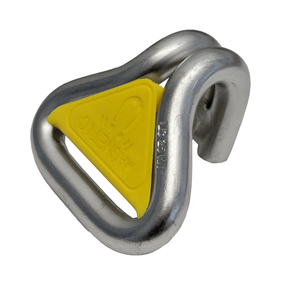 Kaksoislankakoukku integroidulla magneettiosalla