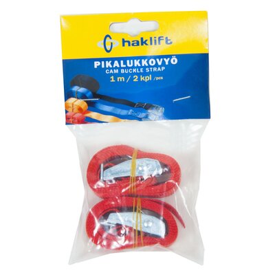 Retail packed cam buckle straps