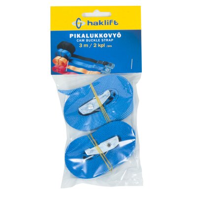 Retail packed cam buckle straps