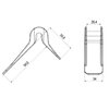 Plastic corner protector for lashing systems 25 mm