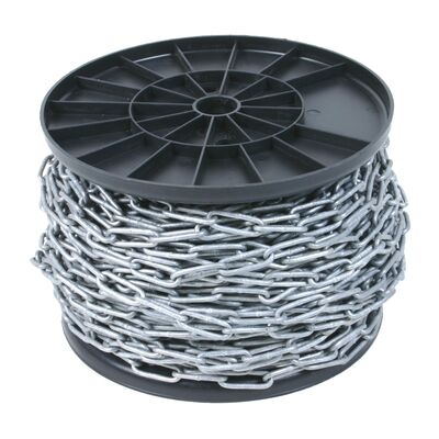 Hot dip galvanized long link chains on a reels DIN 763 (5685-C)