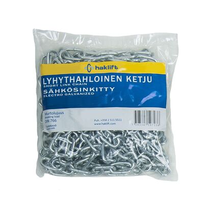 Storage packed electro galvanized chains