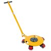 Cargo trolleys with drawbar and turnable wheels
