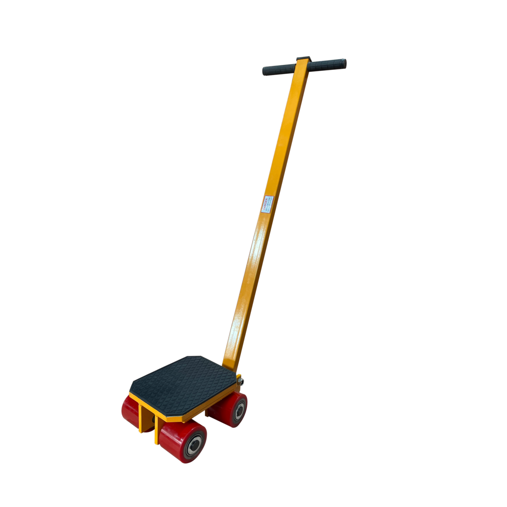 Cargo trolleys with drawbar and articulated front axle