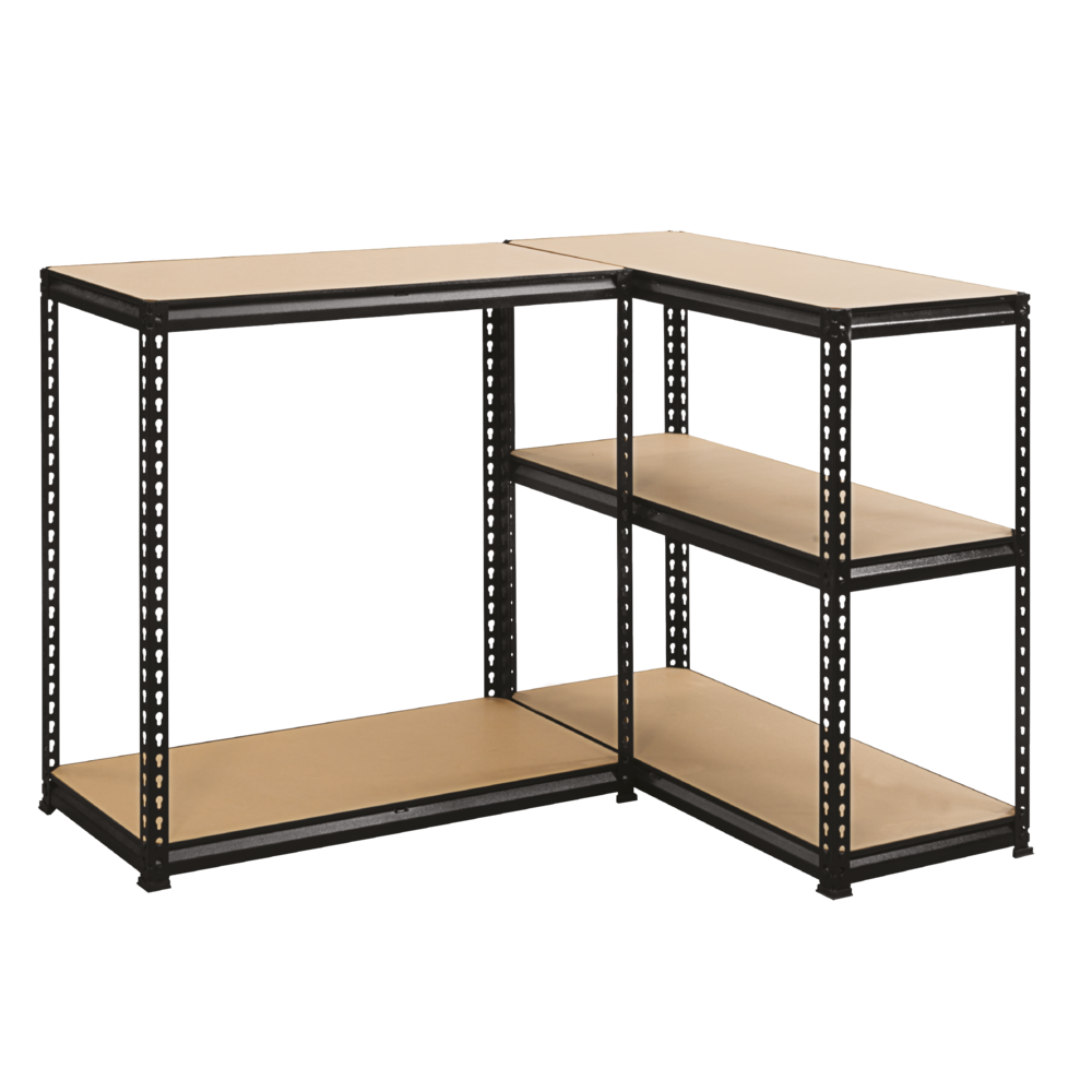 Ниски стелажи за леки товари с рафтове от MDF