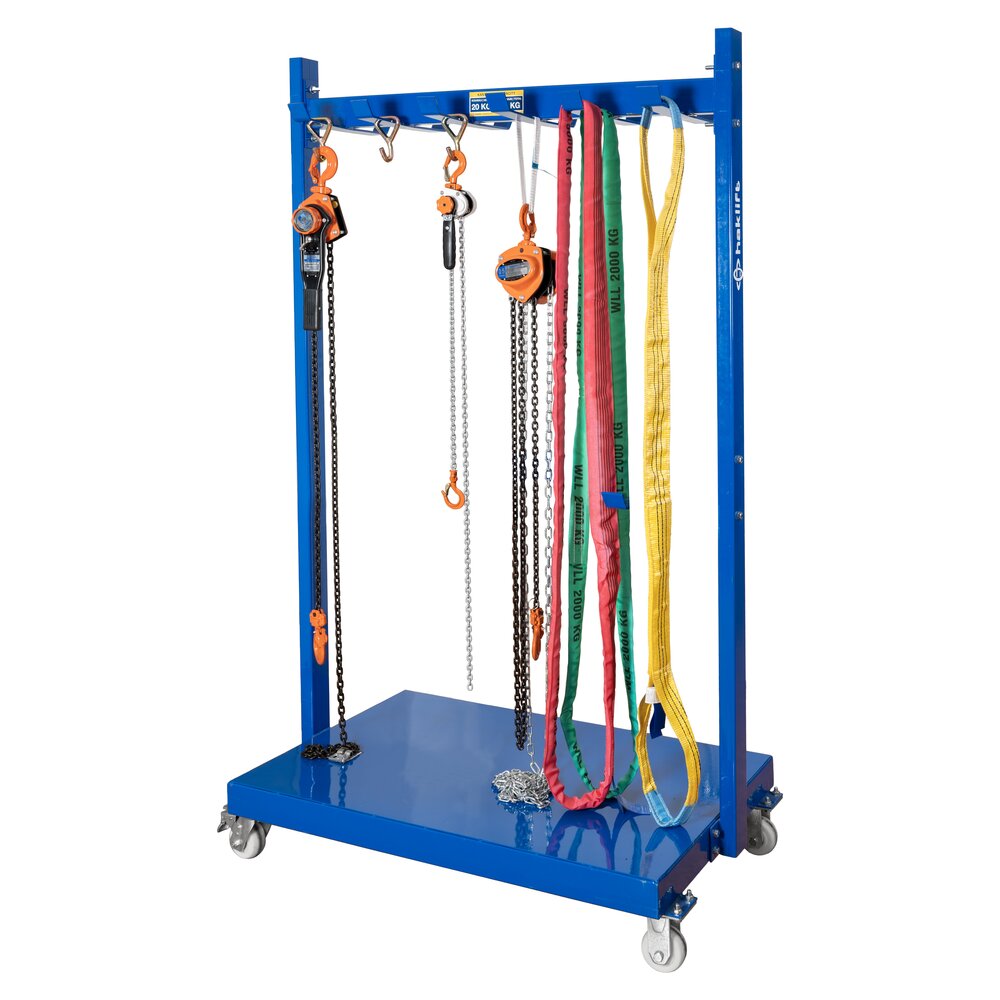 Storage rack for lifting equipments