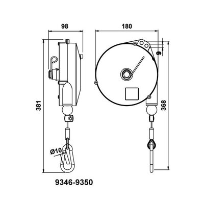 Työkalukeventimet 1,0 - 14 kg