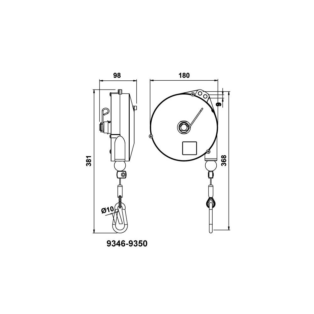 Työkalukeventimet 1,0 - 14 kg