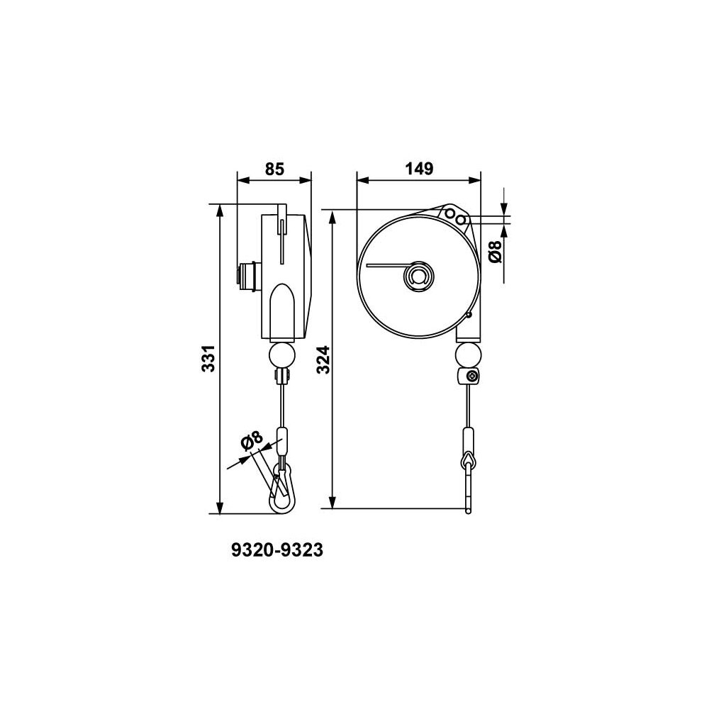 Työkalukeventimet 1,0 - 14 kg