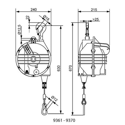 Työkalukeventimet 4,0 - 105 kg
