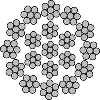 Teräsköysi 17x7 + FC/IWS, 18x7+FC/IWS