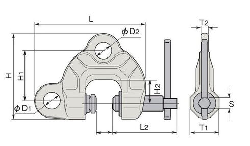 Drawing of the safety Screw Clamp, Tiger